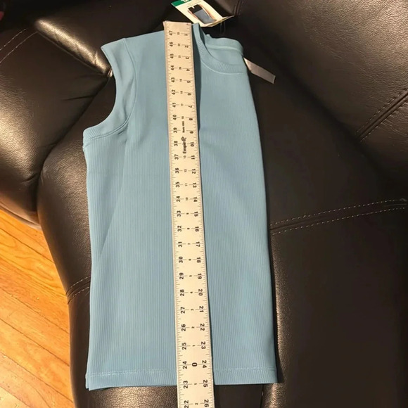 Mondetta Ladies' Soft Ribbed Short Sleeve Active Top, Adriatic Blue X-Large NWOT - Picture 10 of 11